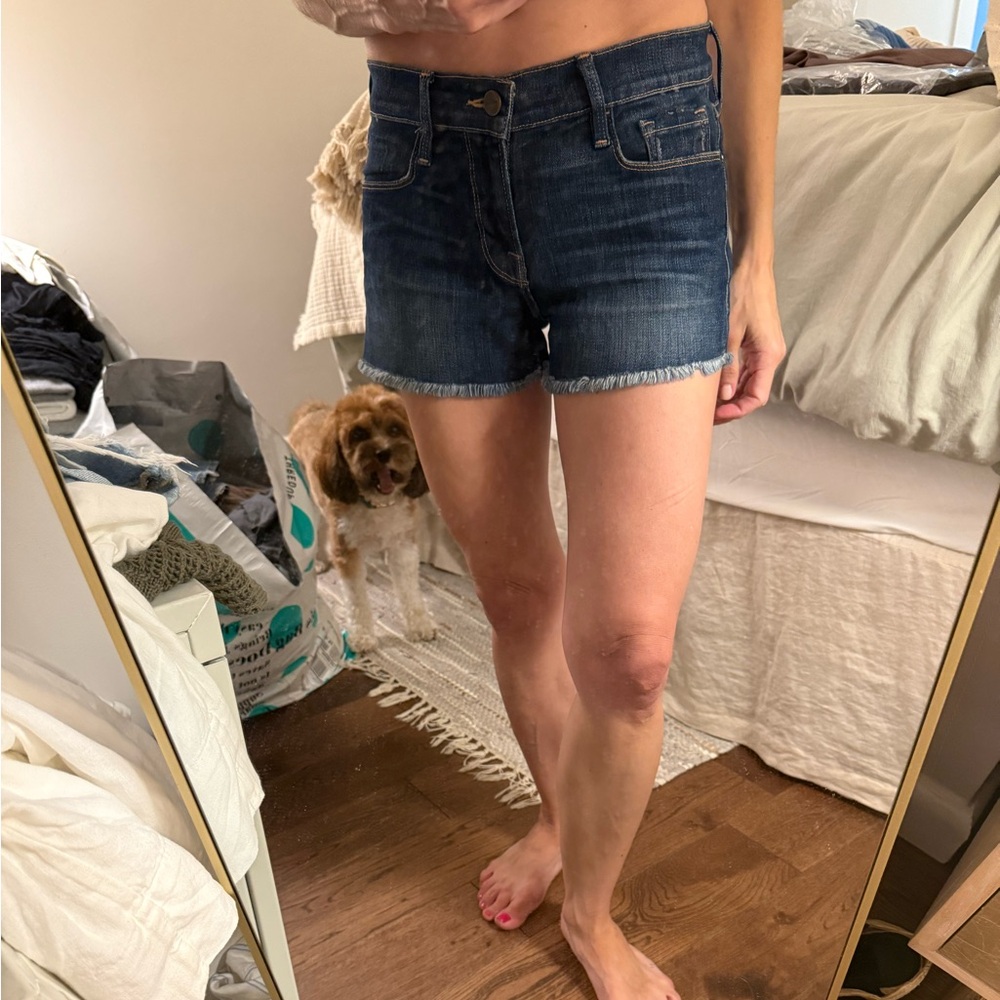 Frame Denim Women's Deep Blue Jean Shorts